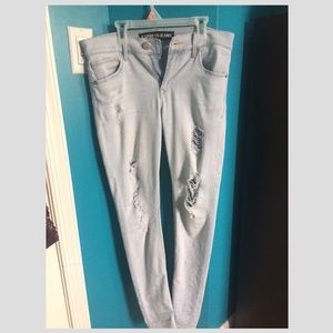 Express light wash distressed Jeggings! (Mid-rise)